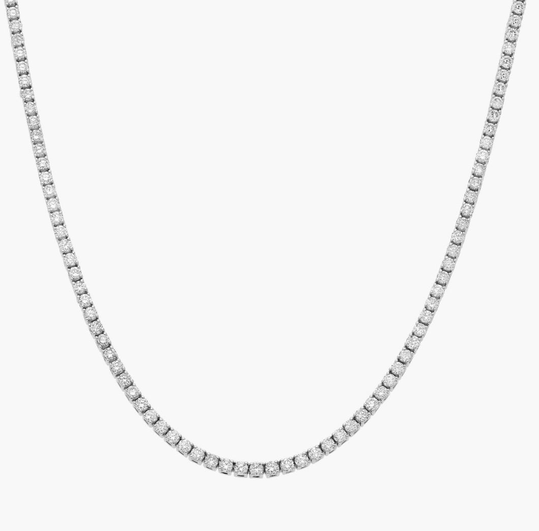 14kt White Gold 3.20ct Tennis Necklace