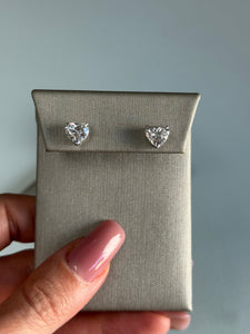 Lab Diamond Heart Shape Studs 2.14ctw