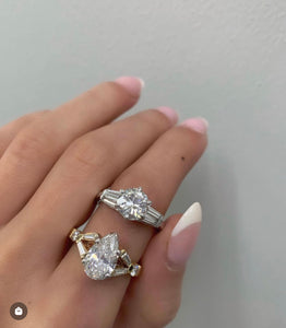 1.48ctw Platinum White Gold Engagement Ring