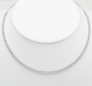 2.13 Carats 14kt White Gold Diamond Tennis Choker